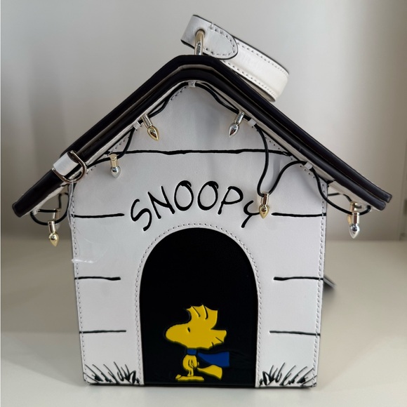 kate spade Handbags - Kate Spade Snoopy Cream and Black Crossbody and Handle Handbag